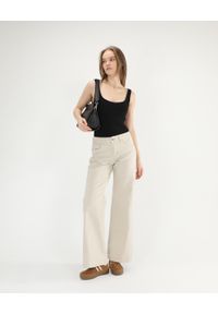 Unisono - Jeansy z szerokimi nogawkami. Materiał: jeans. Długość: długie. Styl: klasyczny #3