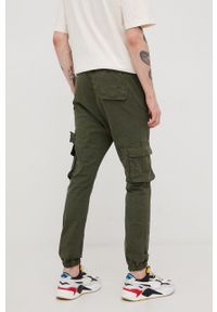 Brave Soul spodnie męskie kolor zielony joggery. Kolor: zielony. Materiał: tkanina #3