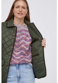 Polo Ralph Lauren kurtka damska kolor zielony przejściowa. Typ kołnierza: polo. Kolor: zielony. Materiał: poliamid #3