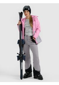 4f - 4F Kurtka narciarska membrana 8000 damska - różowa XL. Kolor: różowy. Materiał: poliester, materiał. Wzór: gładki. Sezon: zima #2