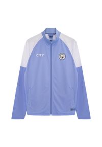 MANCHESTER CITY - Dres piłkarski dziecięcy Manchester City 21/22. Kolor: niebieski, wielokolorowy, biały. Materiał: dresówka. Styl: sportowy