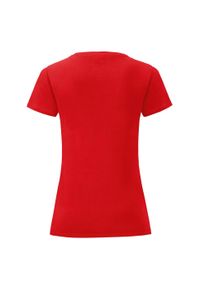FRUIT OF THE LOOM - Koszulka Damska Iconic 150. Kolor: czerwony. Sport: turystyka piesza