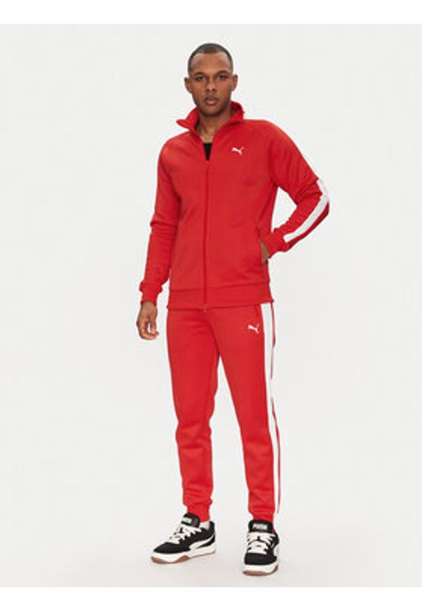 Puma Bluza T7 Always On 629587 Czerwony Regular Fit. Kolor: czerwony. Materiał: syntetyk, bawełna
