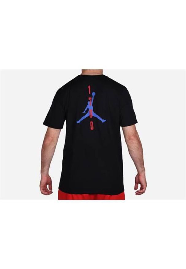 Koszulka sportowa męska Nike Air Jordan Paris Bastille. Kolor: czarny. Długość rękawa: krótki rękaw. Długość: krótkie. Sport: fitness