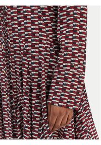 TOMMY HILFIGER - Tommy Hilfiger Sukienka koszulowa WW0WW48629 Bordowy Regular Fit. Kolor: czerwony. Materiał: wiskoza. Typ sukienki: koszulowe #3