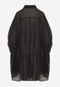 Renee - Czarna Nietoperzowa Koszula na Lato ze Zwiewnej Bawełny o Kroju Oversize Caeilla. Kolor: czarny. Materiał: bawełna. Sezon: lato. Styl: elegancki, wakacyjny, klasyczny #2