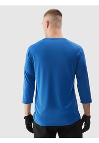 4f - 4F Longsleeve rowerowy szybkoschnący męski - niebieski XL. Kolor: niebieski. Materiał: skóra, włókno, dzianina, materiał, syntetyk. Długość rękawa: długi rękaw. Długość: krótkie. Wzór: gładki, ze splotem. Styl: sportowy, klasyczny. Sport: kolarstwo