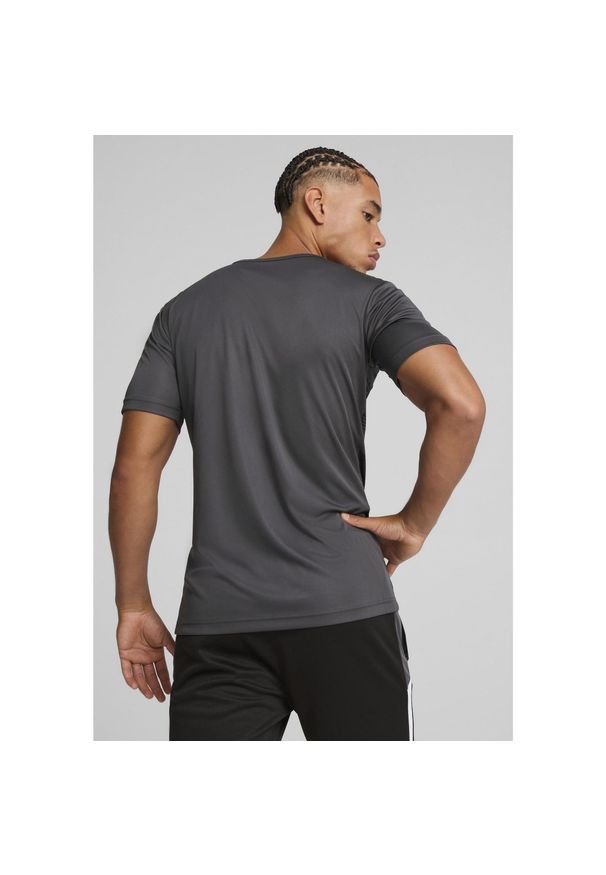 Puma - Męska koszulka z grafiką individualRISE PUMA Asphalt Gray. Kolor: szary