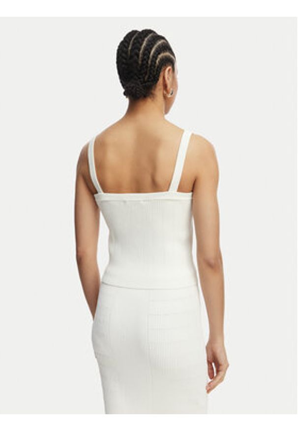 Guess Top W5YR10 Z0130 Biały Regular Fit. Kolor: biały. Materiał: syntetyk