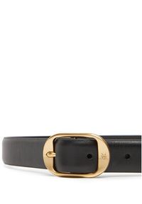 Calvin Klein Pasek Damski Forged Pin Belt 25Mm LV04K7014G Czarny. Kolor: czarny. Materiał: skóra