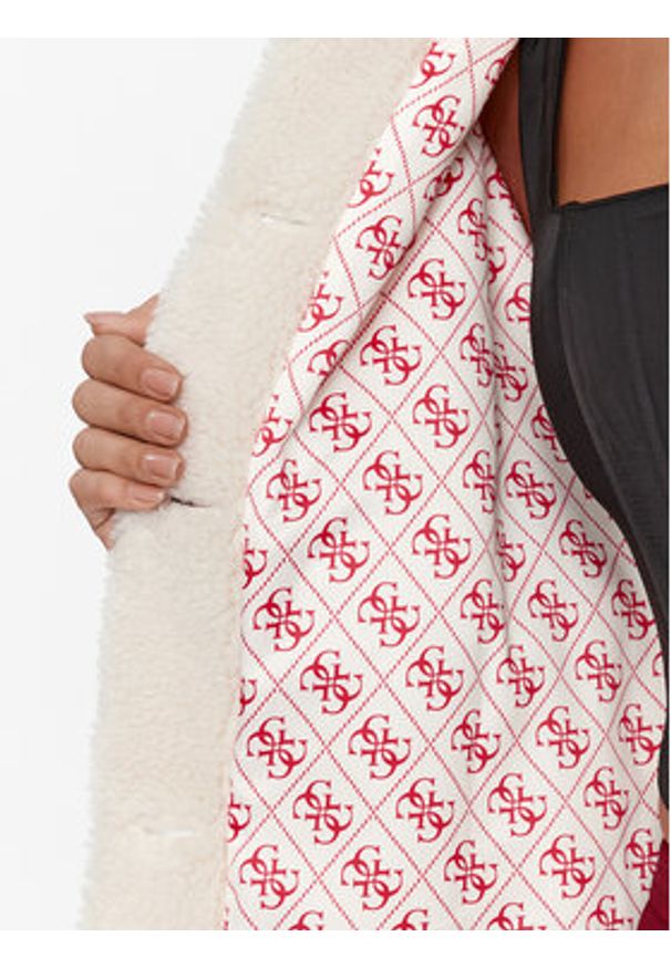Guess Płaszcz przejściowy W3BL88 WF8R2 Écru Regular Fit. Materiał: syntetyk