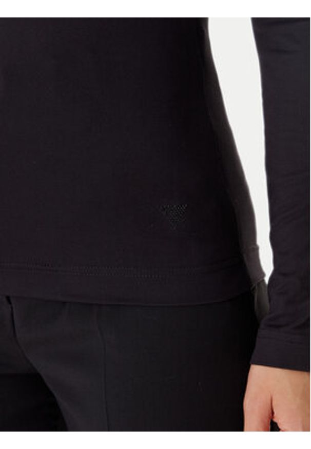 Guess Bluzka W5BP08 K1492 Czarny Slim Fit. Kolor: czarny. Materiał: syntetyk