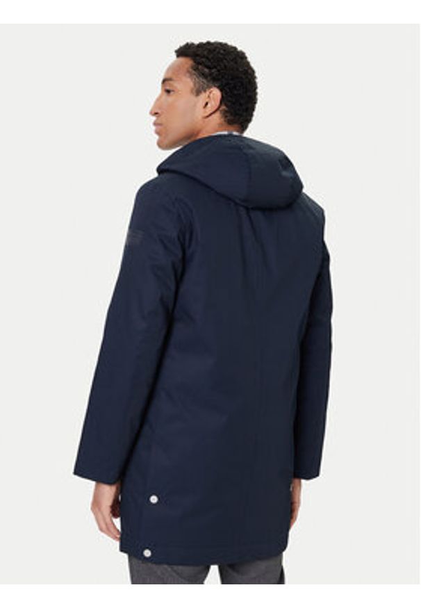 Marc O'Polo Parka 528 0022 71028 Granatowy Regular Fit. Typ kołnierza: polo. Kolor: niebieski. Materiał: bawełna