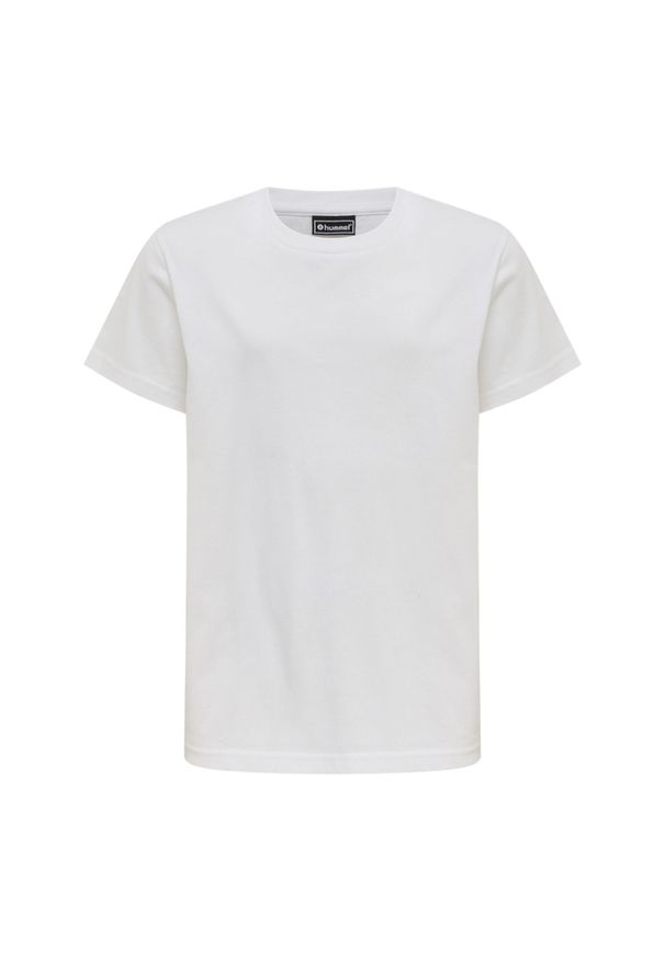 Koszulka dla dzieci Hummel Red Basic. Kolor: biały. Materiał: bawełna. Długość rękawa: krótki rękaw. Długość: krótkie