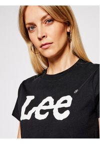 Lee T-Shirt Logo Tee L42UER01 112109467 Czarny Regular Fit. Kolor: czarny. Materiał: bawełna