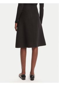 Hugo - HUGO Spódnica midi Raferi 50542629 982 Czarny Regular Fit. Kolor: czarny. Materiał: bawełna #3