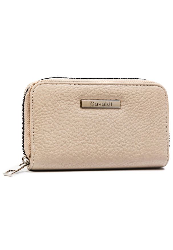 4U CAVALDI - Portfel na zamek 4U Cavaldi ABT-01-BL beżowy. Kolor: beżowy. Materiał: skóra ekologiczna