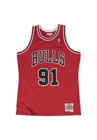 Mitchell & Ness - Jersey Chicago Bulls nba. Kolor: czerwony, wielokolorowy, czarny. Materiał: jersey. Sport: koszykówka