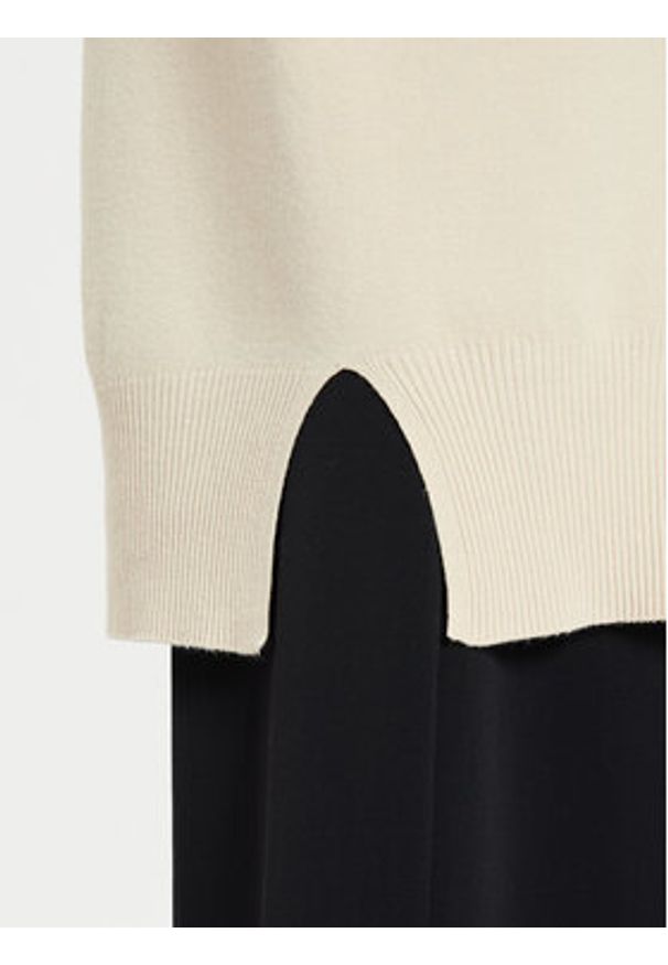 Kontatto Kardigan 3M0110 Beżowy Regular Fit. Kolor: beżowy. Materiał: syntetyk