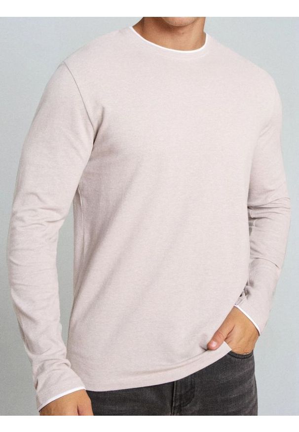 Sinsay - Koszulka z długimi rękawami - szary. Kolor: szary. Długość rękawa: długi rękaw. Długość: długie