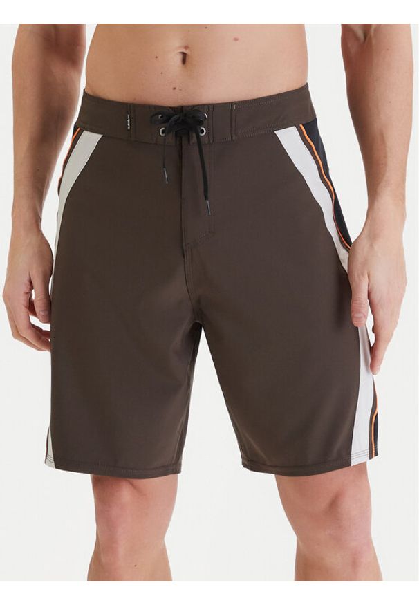 Quiksilver Szorty kąpielowe Mercury Panel 20" EQYBS04896 Brązowy Regular Fit. Kolor: brązowy. Materiał: syntetyk