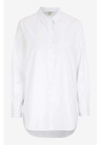 Cellbes - Długa koszula ze satyny bawełnianej. Kolor: biały. Materiał: satyna, bawełna. Długość rękawa: długi rękaw. Długość: długie