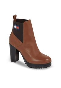Tommy Jeans Botki Tjw New Ess High Heel Boot EN0EN02439 Brązowy. Kolor: brązowy #1