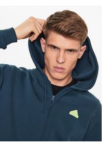 Adidas - adidas Bluza Future Icons 3-Stripes Full-Zip Hoodie IJ8878 Turkusowy Regular Fit. Kolor: turkusowy. Materiał: bawełna #8