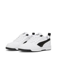 Puma - Młodzieżowe sneakersy Rebound V6 Lo PUMA White Black transparent. Kolor: czarny, biały, wielokolorowy. Sport: turystyka piesza