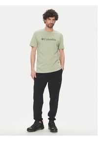 columbia - Columbia T-Shirt Csc Basic Logo™ 1680053 Zielony Regular Fit. Kolor: zielony. Materiał: bawełna #5