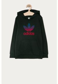 adidas Originals - Bluza dziecięca 134-176 cm. Okazja: na co dzień. Typ kołnierza: kaptur. Kolor: czarny. Materiał: bawełna, poliester, dzianina. Wzór: nadruk. Styl: casual #1