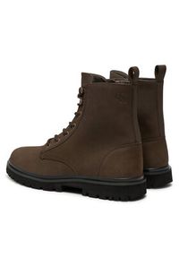 Calvin Klein Jeans Trapery Eva Boot Mid Laceup Rebellious YM0YM01071 Brązowy. Kolor: brązowy. Materiał: skóra #4