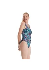 Strój Kąpielowy Speedo Logo U-back – Niebieski/Różowy – Rozmiar 30. Kolor: niebieski