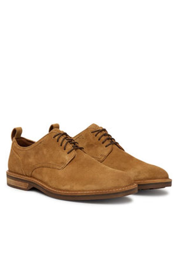 Clarks Półbuty Aldwin Lace 26186448 Brązowy. Kolor: brązowy. Materiał: skóra, zamsz
