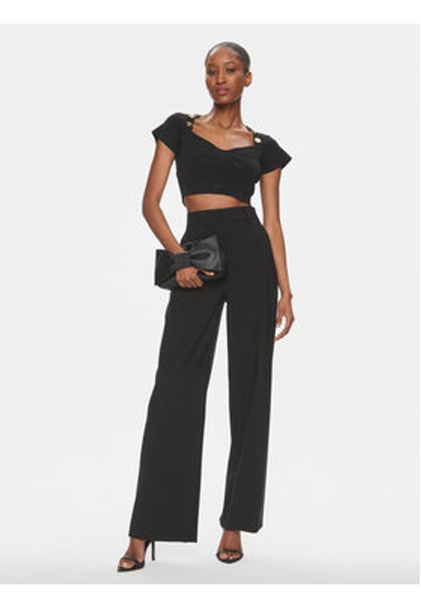 Pinko Bluzka Hoodia 102882 A1LK Czarny Slim Fit. Kolor: czarny. Materiał: syntetyk, wiskoza