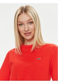 Lacoste T-Shirt TF7215 Czerwony Slim Fit. Kolor: czerwony. Materiał: bawełna #3
