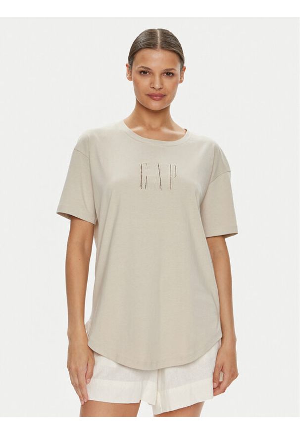 GAP - Gap T-Shirt 627139-03 Écru Loose Fit. Materiał: bawełna