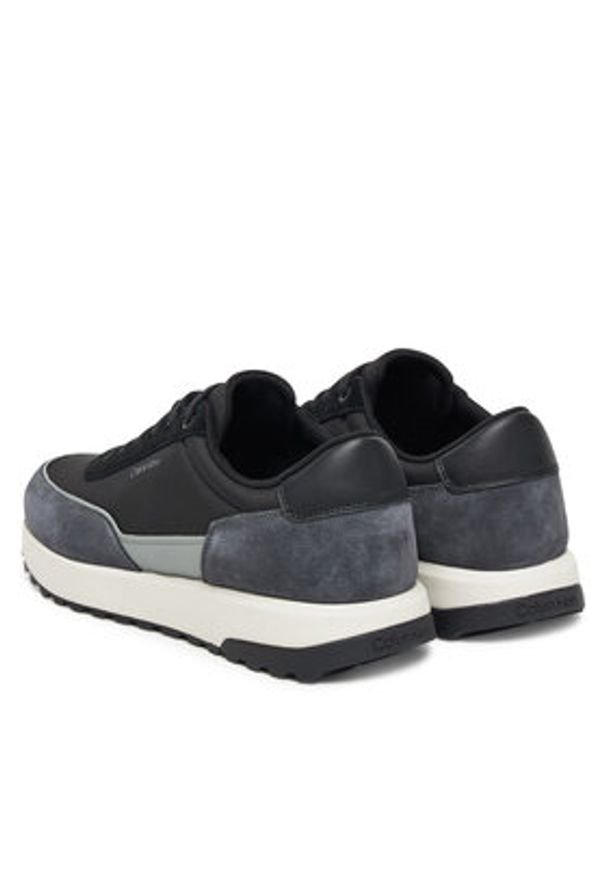 Calvin Klein Sneakersy Low Top Lace Up Repreve Mix HM0HM01714 Czarny. Kolor: czarny. Materiał: skóra