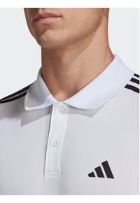 Adidas - adidas Polo Train Essentials Piqué 3-Stripes Training Polo Shirt IB8109 Biały Regular Fit. Typ kołnierza: polo. Kolor: biały. Materiał: syntetyk #3