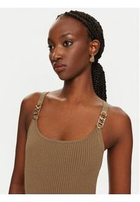 MICHAEL Michael Kors Sukienka dzianinowa MT482IL33D Brązowy Slim Fit. Kolor: brązowy. Materiał: wiskoza