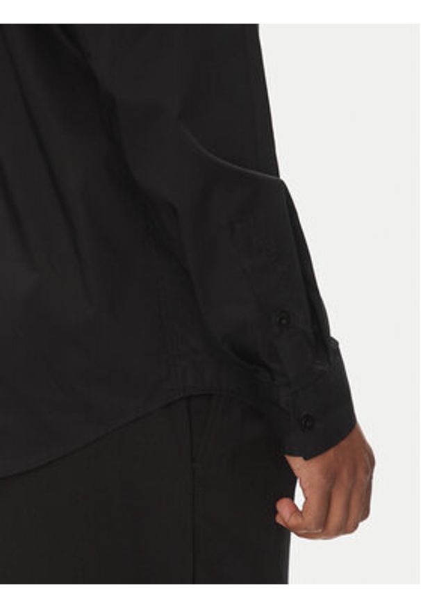 Versace Jeans Couture Koszula 78GALYR1 Czarny Slim Fit. Kolor: czarny. Materiał: bawełna