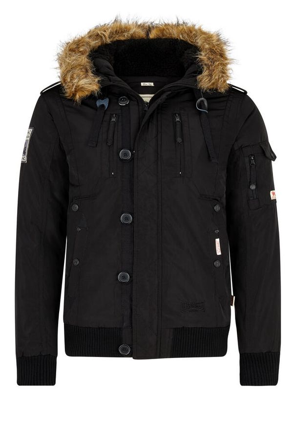 Kurtka zimowa Lonsdale Jarreth. Kolor: czarny. Materiał: puch. Sezon: zima. Sport: turystyka piesza