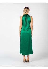 Pinko Sukienka "Racking" | 1N13DE Y8A4 | Kobieta | Zielony. Typ kołnierza: kołnierzyk stójkowy. Kolor: zielony. Materiał: wiskoza. Typ sukienki: dopasowane. Długość: maxi #5