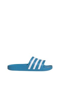 Adidas - Klapki adidas Adilette Aqua. Kolor: niebieski, wielokolorowy, biały. Sezon: lato. Styl: sportowy, elegancki