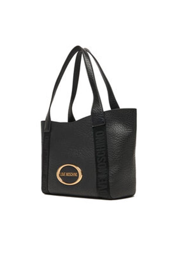 Love Moschino - LOVE MOSCHINO Torebka JC4337PP0NK1400A Czarny. Kolor: czarny. Materiał: skórzane