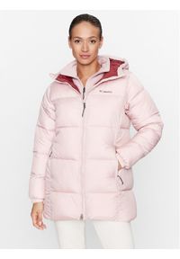 columbia - Columbia Kurtka puchowa Puffect™ Mid Hooded Jacket Różowy Regular Fit. Kolor: różowy. Materiał: syntetyk #1