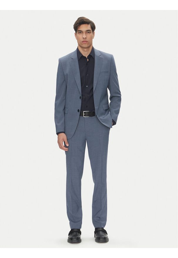 Hugo - HUGO Garnitur Arti-Hesten253X 50545457 Niebieski Extra Slim Fit. Kolor: niebieski. Materiał: syntetyk, wełna