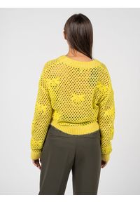 Pinko Sweter "Ideal" | 1G17V2 | Kobieta | Żółty. Okazja: na co dzień. Kolor: żółty. Materiał: moher, poliamid, akryl, wełna, elastan. Wzór: jednolity. Styl: casual, elegancki #4