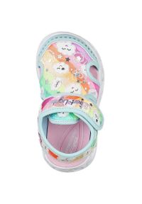 skechers - Sandały Skechers Heart Lights Sandals, Dzieci. Kolor: niebieski. Materiał: syntetyk, materiał