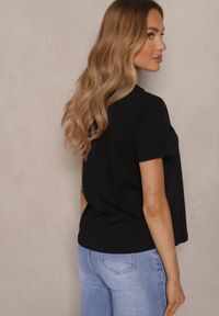 Renee - Czarny Top na Ramiączkach z Prążkowanego Materiału z Bawełny Zaliena. Okazja: na co dzień. Kolor: czarny. Materiał: bawełna, materiał, prążkowany. Długość rękawa: na ramiączkach. Styl: casual #5